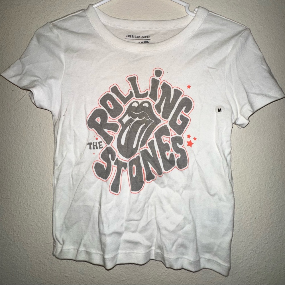 Rolling Stones cropped tee